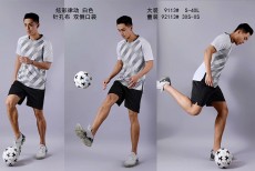 足球服定制-9113#足球运动套装定制短袖球衣印字成人足球队训练服儿童足球服套装男