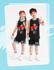 商品名称:【篮球服定制】3809款美式篮球服速干运动训练服(空版)亲子装，成人儿童