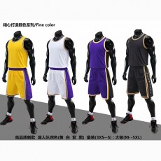 NBA篮球服定做-NBA湖人球衣大装儿童装，吸汗透汽，速干，定制印号码印字印队标