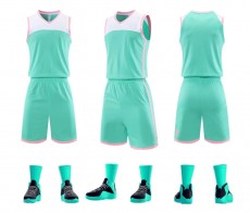 [2021新款篮球服]848#双口袋，空白板球衣队服定制、美国队球衣