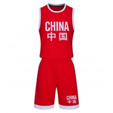 2825热爱系列篮球款式，中国队球衣，儿童篮球服定制